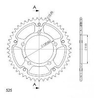 Supersprox Stealth rocchetto per catena 525 - 47Z (oro)