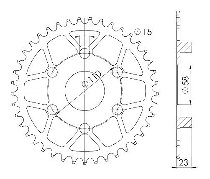 Supersprox acier roue d`entrainement 520 - 40Z (noir)