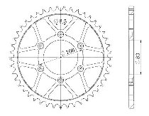 Supersprox acciaio rocchetto per catena 520 - 45Z (nero)