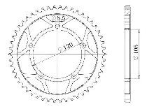 Supersprox acciaio rocchetto per catena 420 - 50Z (nero)