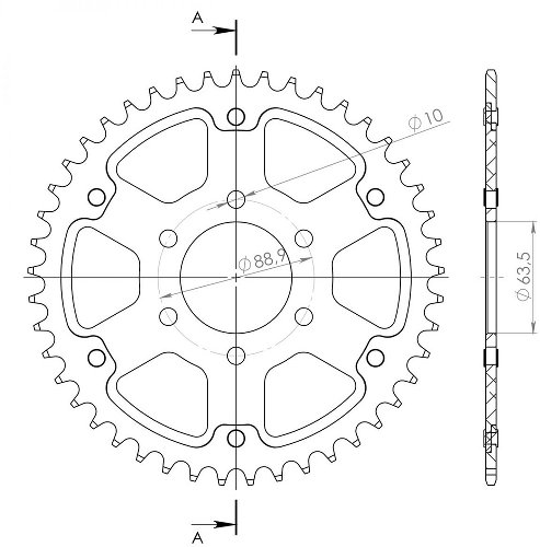 Supersprox Stealth roue d`entrainement 520 - 44Z (or)