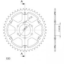 Supersprox Stealth rueda de cadena 520 - 48Z (oro)