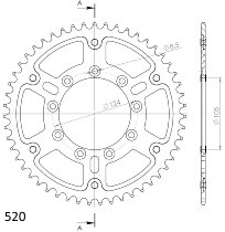 Supersprox Stealth rueda de cadena 520 - 45Z (azul)