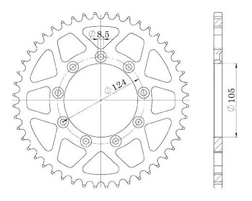 Supersprox Stealth rocchetto per catena 520 - 48Z (azurro)