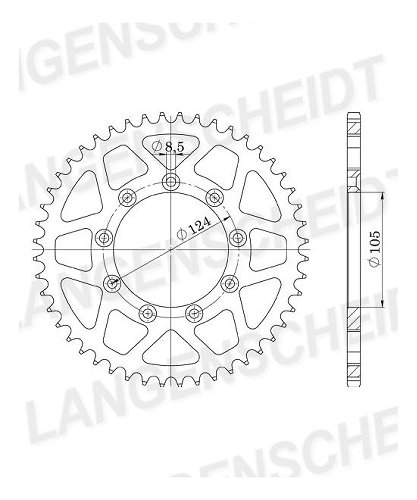 Supersprox Stealth Chain wheel 520 - 51Z (blue)