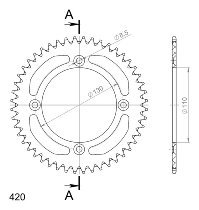 Supersprox Aluminium Chain wheel 420 - 48Z (blue)