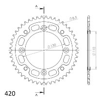 Supersprox Stealth rueda de cadena 420 - 48Z (oro)