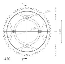 Supersprox acciaio rocchetto per catena 420 - 55Z (nero)