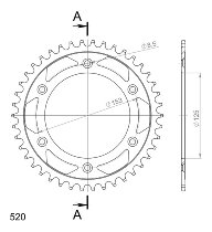 Supersprox acciaio rocchetto per catena 520 - 40Z (nero)