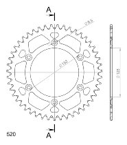 Supersprox aluminium roue d`entrainement 520 - 40Z (rouge)