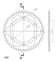 Supersprox aluminium roue d`entrainement 520 - 43Z (noir)