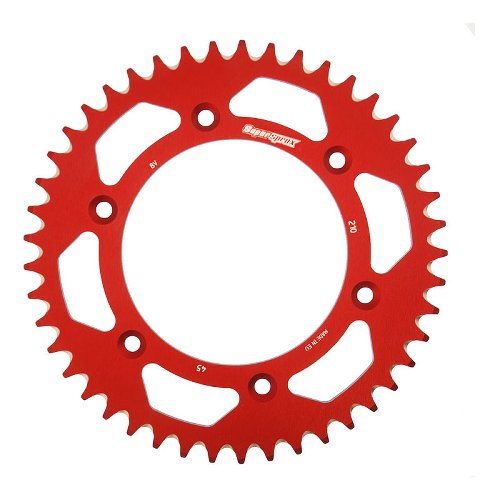 Supersprox aluminio rueda de cadena 520 - 45Z (rojo)