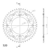 Supersprox Stealth Chain wheel 520 - 48Z (black)