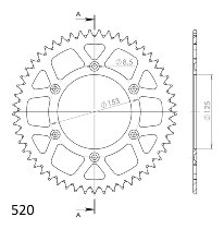 Supersprox aluminium roue d`entrainement 520 - 48Z (or)