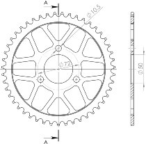 Supersprox Steel Chain wheel 420 - 45Z (black)