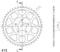 Supersprox alluminio rocchetto per catena 415 - 44Z