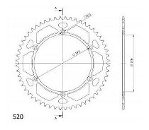 Supersprox alluminio rocchetto per catena 520 - 56Z