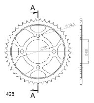 Supersprox acciaio rocchetto per catena 428 - 45Z (nero)