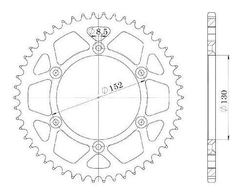 Supersprox Steel Chain wheel 520 - 46Z (black)