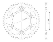 Supersprox acier roue d`entrainement 520 - 46Z (noir)