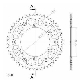 Supersprox Stealth Chain wheel 520 - 48Z (blue)