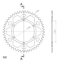 Supersprox Aluminium Chain wheel 520 - 49Z (black)