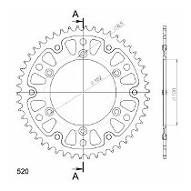 Supersprox Stealth rocchetto per catena 520 - 50Z (azurro)