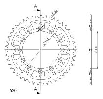 Supersprox Stealth Chain wheel 520 - 47Z (blue)