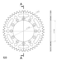 Supersprox aluminium roue d`entrainement 520 - 48Z (noir)