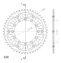 Supersprox Stealth rueda de cadena 520 - 48Z (negro)