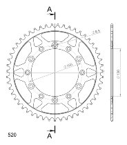 Supersprox acciaio rocchetto per catena 520 - 51Z (nero)