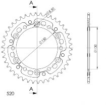 Supersprox Stealth rueda de cadena 520 - 41Z (negro)