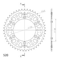 Supersprox Stealth Chain wheel 520 - 47Z (gold)