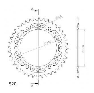 Supersprox Stealth Chain wheel 520 - 40Z (blue)