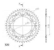 Supersprox Stealth rocchetto per catena 520 - 45Z (arancio)