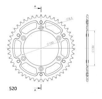 Supersprox Stealth roue d`entrainement 520 - 46Z (noir)