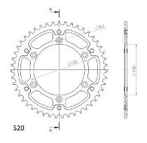 Supersprox Stealth rocchetto per catena 520 - 46Z (nero)