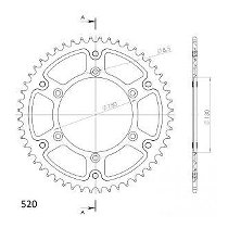 Supersprox Stealth Chain wheel 520 - 50Z (orange)