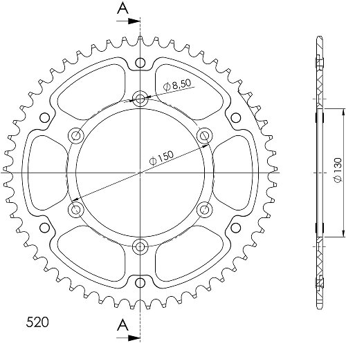 Supersprox Stealth roue d`entrainement 520 - 53Z (bleue)