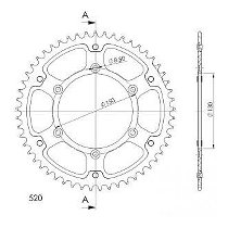 Supersprox Stealth Chain wheel 520 - 53Z (gold)