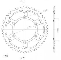 Supersprox Stealth rocchetto per catena 520 - 55Z (argento)