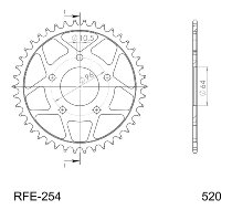 Supersprox acero rueda de cadena 520 - 43Z (negro)