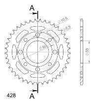 Supersprox acier roue d`entrainement 428 - 41Z (noir)