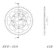 Supersprox acier roue d`entrainement 428 - 49Z (noir)