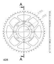 Supersprox acier roue d`entrainement 428 - 51Z (noir)