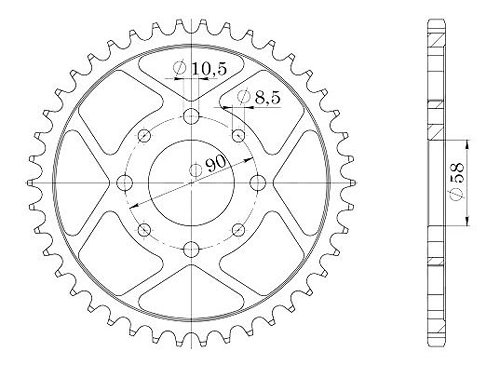 Supersprox acier roue d`entrainement 520 - 39Z (noir)