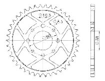 Supersprox acier roue d`entrainement 520 - 44Z (noir)