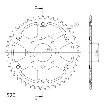 Supersprox Stealth-Kettenrad 520 - 44Z (orange)