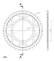 Supersprox acciaio rocchetto per catena 525 - 49Z (nero)