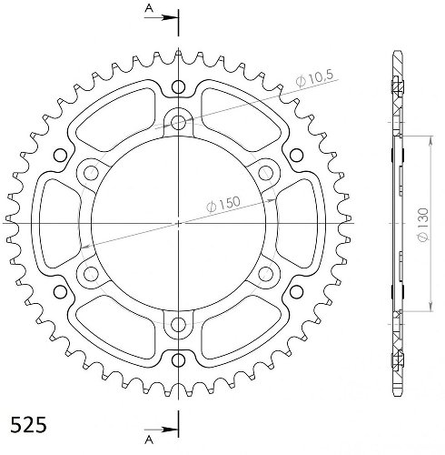 Supersprox Stealth roue d`entrainement 525 - 50Z (or)